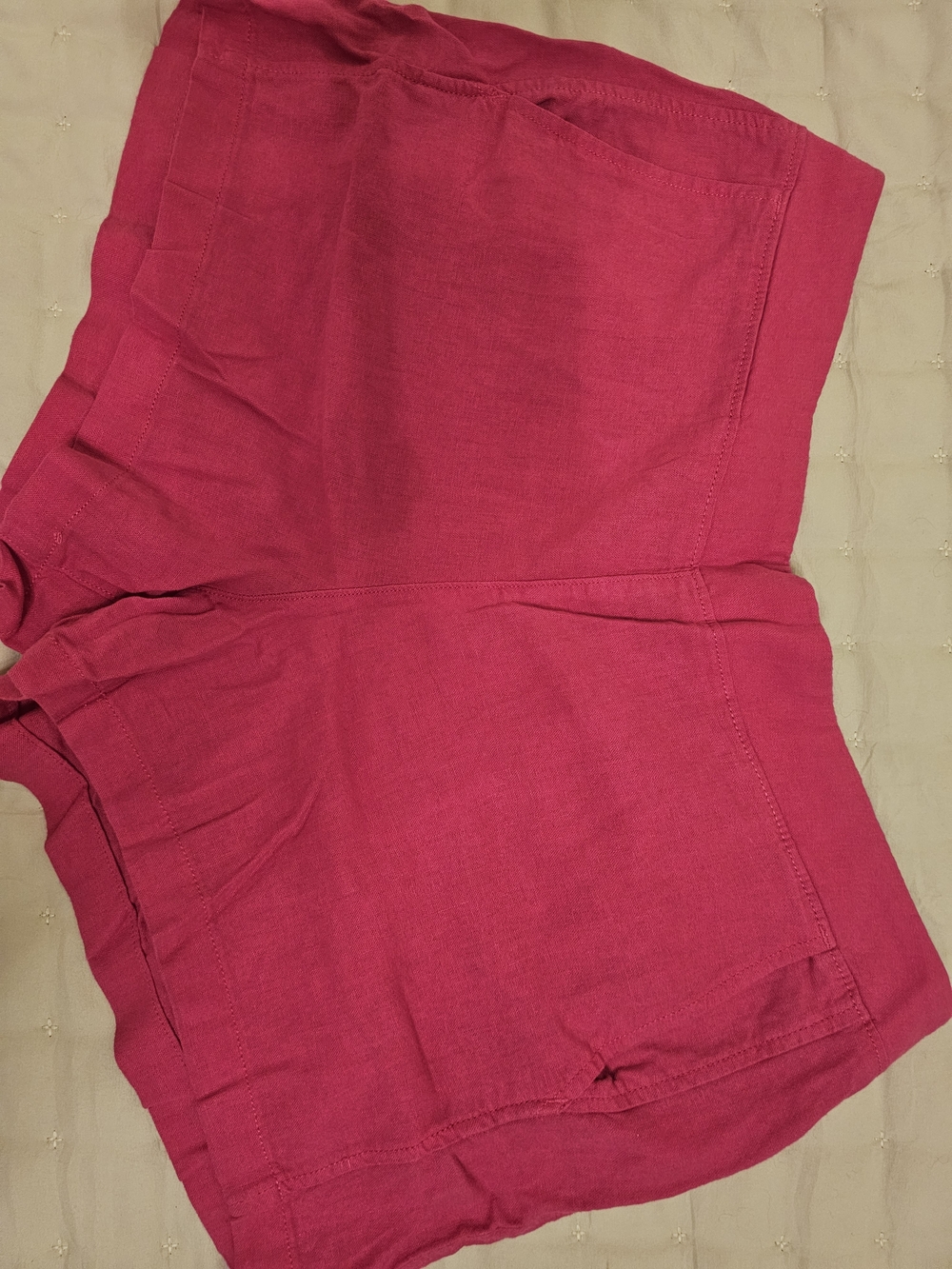 GAP Bright Pink Linen-Blend Casual Shorts